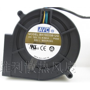 AVC BA10033B12G 12V 4.50A 4 Wires Cooling Fan 